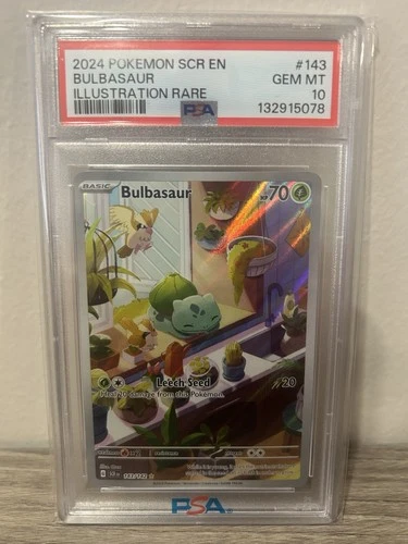 Pokémon Bulbasaur 143/142 Sv07: Stellar Crown Holo PSA 10!