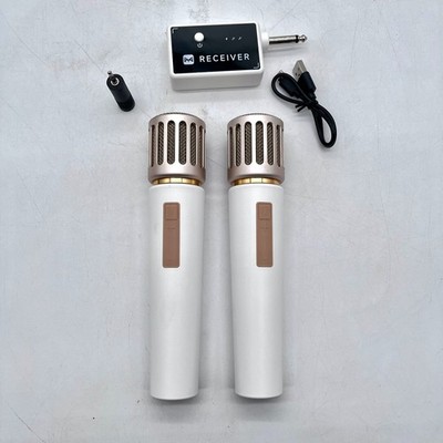 ECHOMUSSY Plug And Play Wireless Microphones Model YA-08 - White