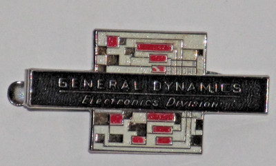 Vintage General Dynamics Electronics Division Advertising Tie Bar Service Award
