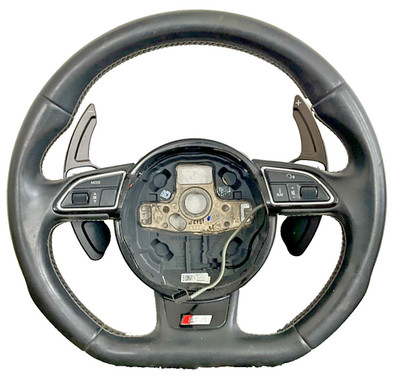 2013-2016 AUDI S4 Flat Bottom Steering Wheel W/ Paddle Shifters 8K0419091CH OEM