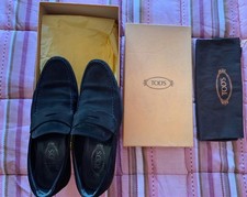 Scarpe Tod's Gommino Driving Shoes Uomo Suede Brown 42,5 UK 7,5 Mocassini  Box 