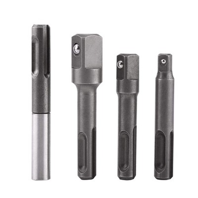 SDS Plus Socket Set, Pack of 4 Shank to 1/4'' Hex One Size 