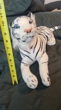 tiger tale toys Large 24-36" White Black Tiger Stuffed Animal Plush Toy