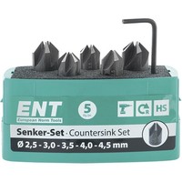 Ent Kegelsenker Set FüR Holz & Kunststoff HSS-G 90 Grad ø 2,5/3/3,5/4/4,5Mm