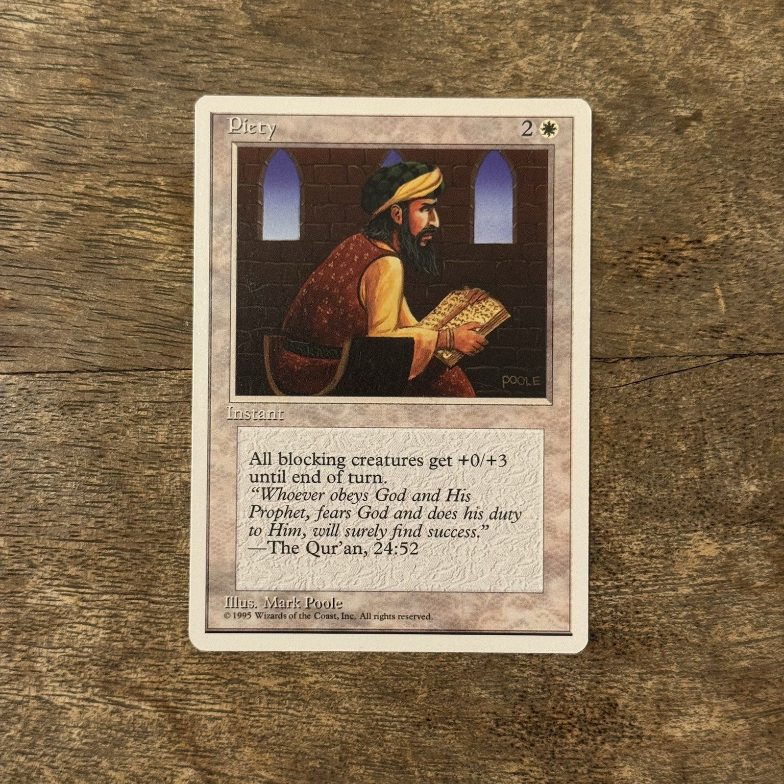 Piety NM Fourth Edition 1995 Magic the Gathering MTG TCG
