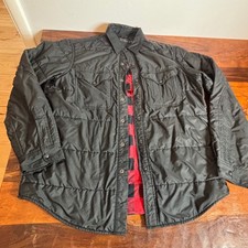 Polo Ralph Lauren Mens Quilted  Jacket Black Plaid Lined Large RN41381