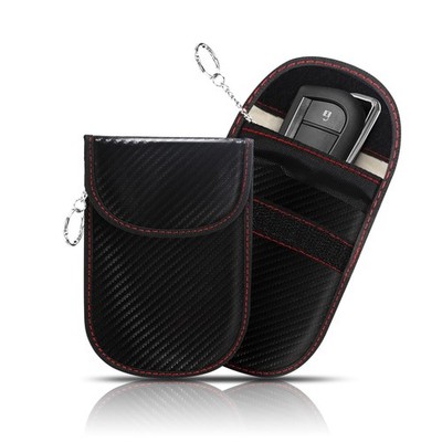 Hbxdeco 2PCS Faraday Bag for Car Keys, RFID Signal Blocking Key Large, Black