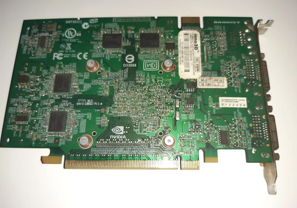 Inno3D GEFORCE 8600 GT 512MB DDR2 PCI-E GRAPHICS CARD 2x DVI S-VIDEO ✈️🆓🚚👍 - Image 4 of 4