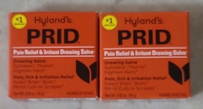 Hyland's PRID Pain Relief & Irritant Drawing Salva HOMEOPATHIC 2 Tins 7/27