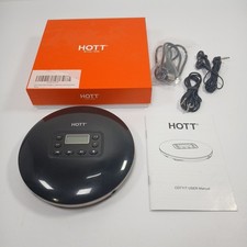 Hott CD711T Bluetooth Rechargeable Portable CD Player with Accessories