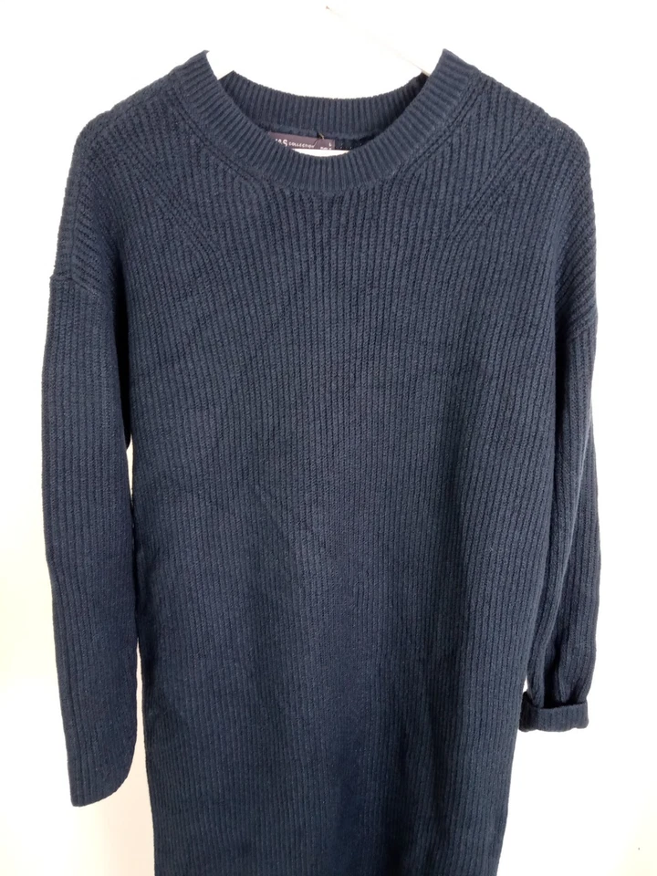 M&S Collection Women's Jumper Dress Size L Navy Ribbed New F2 - Image 3 of 4