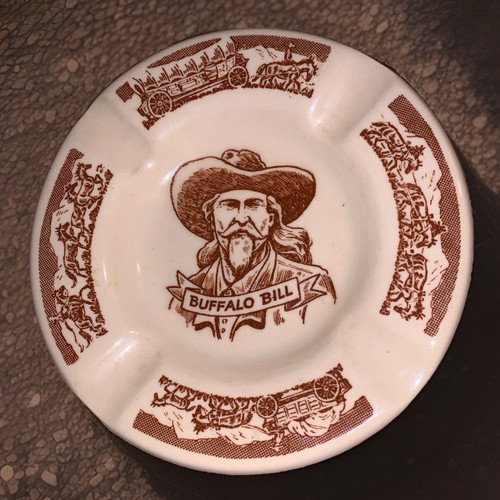 Buffalo Bill Westward Ho/Pioneer Trails by Wallace China Ashtray 1952