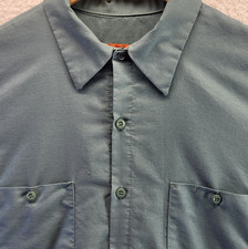 Red Kap Industrial Work Shirt Mens XL Short Sleeve Button Industry Professional