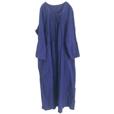 Nest Robe Linen Purple Long Dress Free Size -Elegant Casual Wear -Shipping from