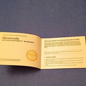 Data East Ring King Instruction Manual for Nintendo NES, English