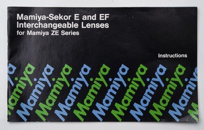 Bedienungsanleitung Instructions Mamiya Sekor E and EF Lenses Objektive