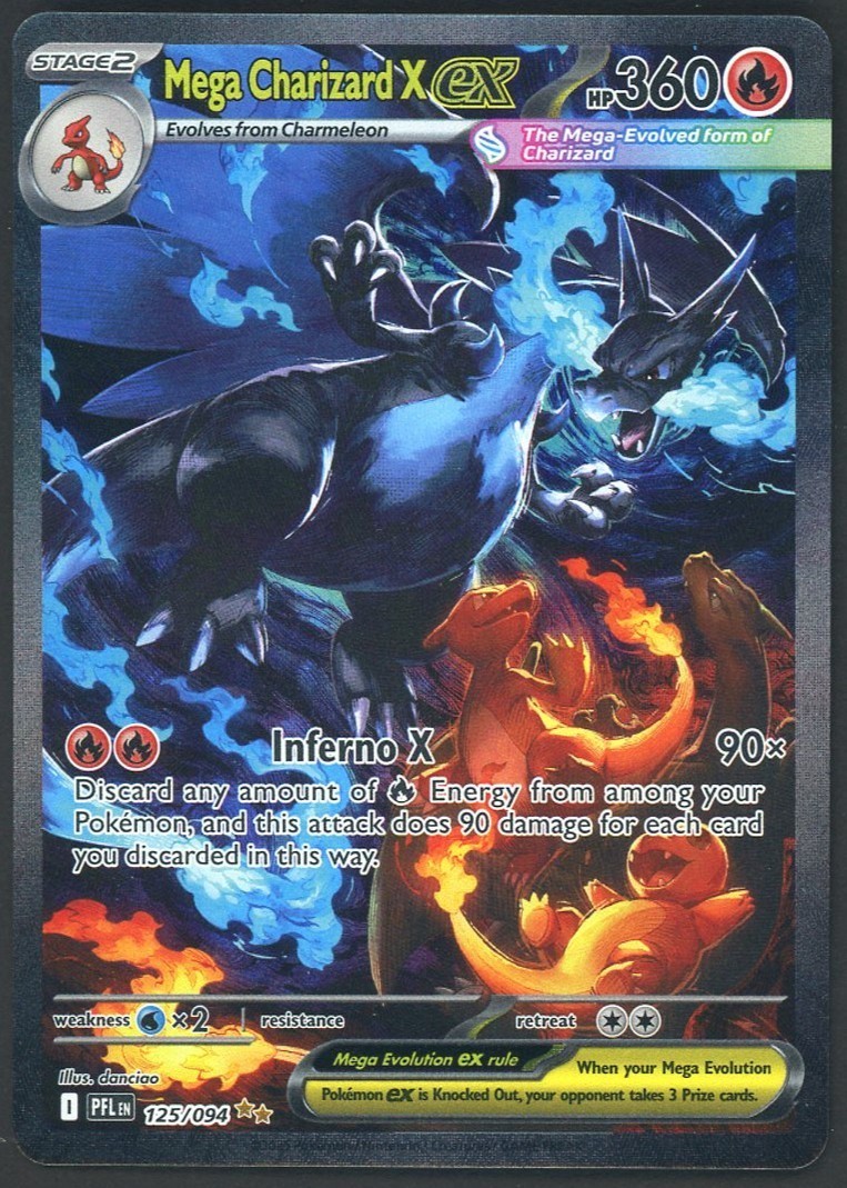 Pokemon TCG Phantasmal Flames Mega Charizard X ex 125/094 SIR Holo