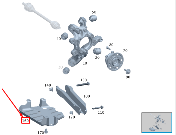 MERCEDES-BENZ S W223 Federverbindungsverkleidung hinten rechts A2233520201