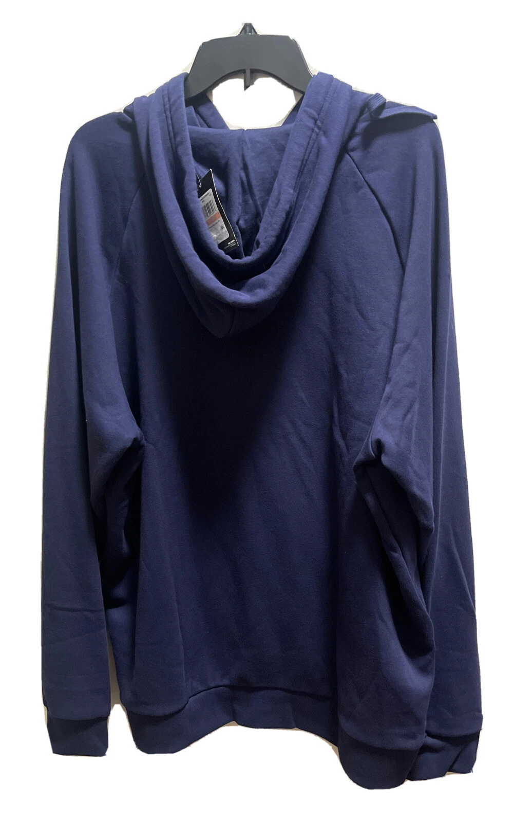 VETEMENTS Under Armour Felpa Uomo con Cappuccio 2XL Manica Lunga Blu Navy Bianco Logo NUOVA con etichette