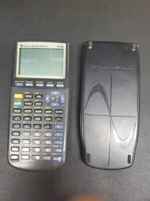 TI-83 Graphing Calculator, +cover, And BATTERIES! Texas Instruments