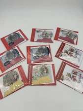 Lot of 9 Pop-Up Snow Globe Greetings Assorted CHRISTMAS CARDS w/Envelopes NEW