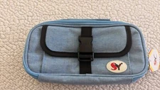 Sanyu Stationary Pencil Bag Large Handheld Pen Pencil Case Light Blue