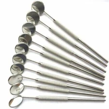12 Pcs Dental Mouth Mirror #4 w/Handle Dental Instruments German Grade Stainless