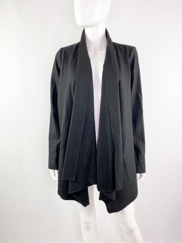 Anthropologie Staring at Stars Black Waterfall Cardigan Sweater Size M Open - Picture 3 of 9