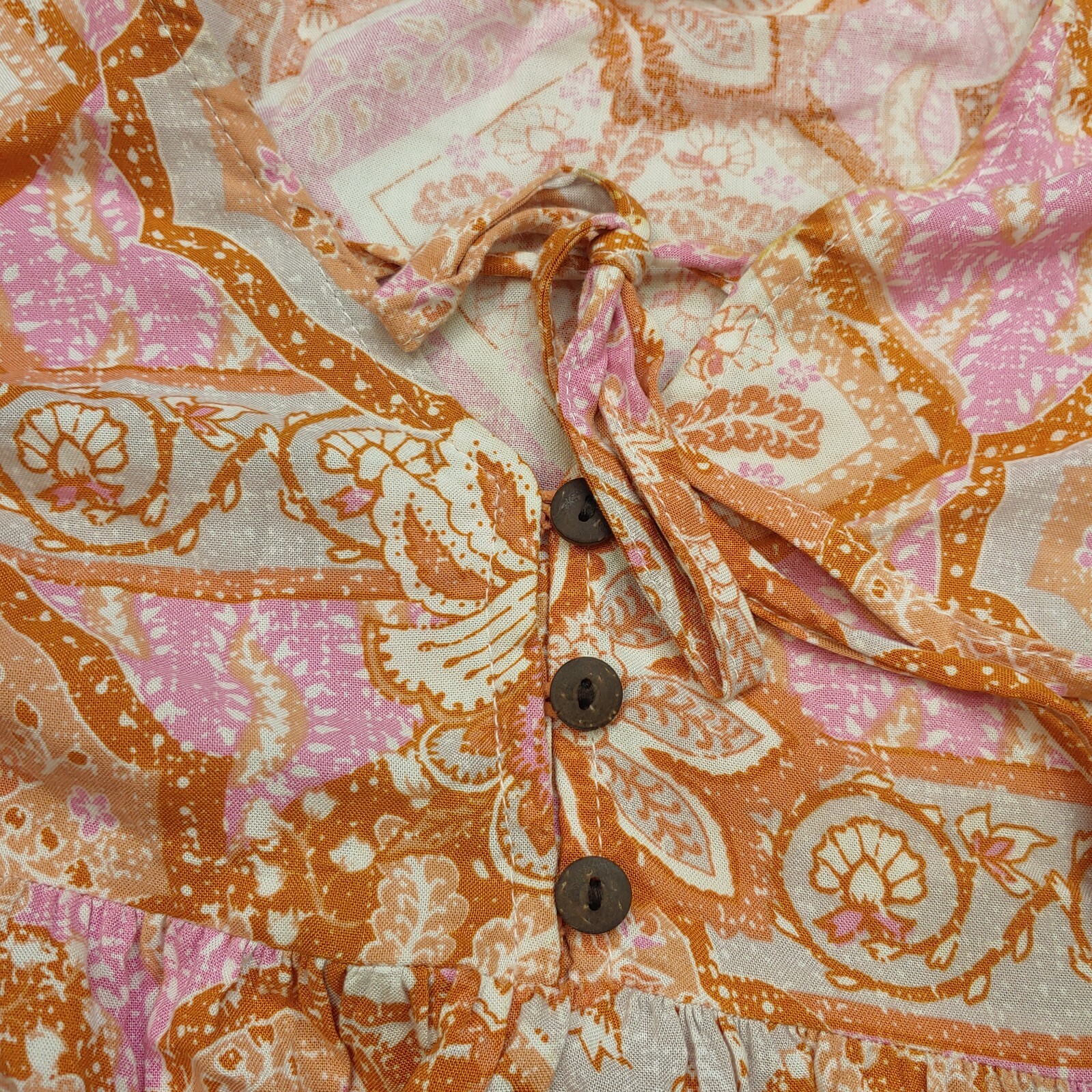 Dreamcatcher Boho Patchwork Floral Flowy Dress 14… - image 4