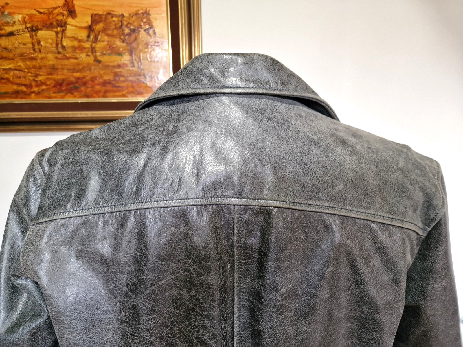 MENS  LEVI RARE SAMPLE LEATHER JACKET MEDIUM to LARGE image 6