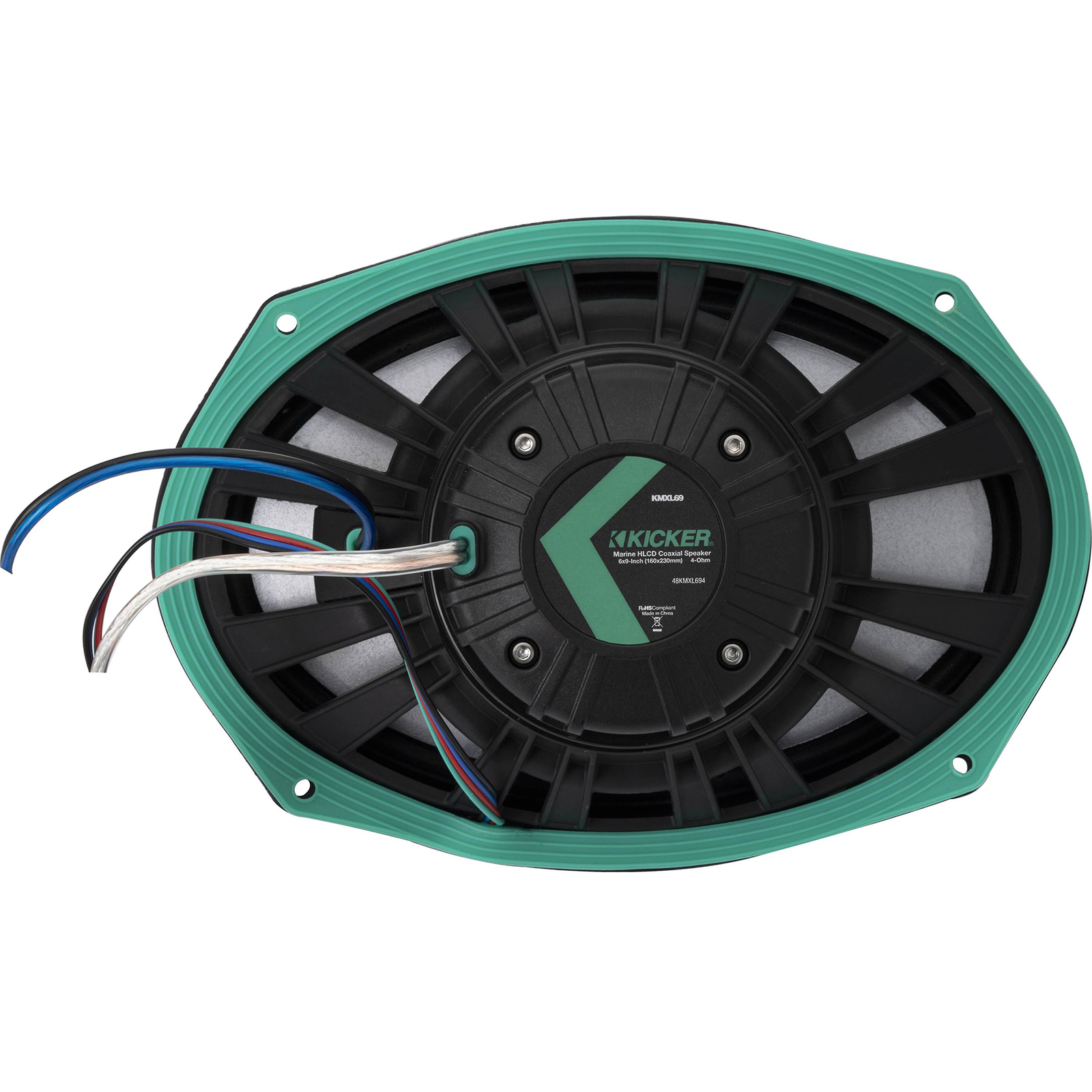 4 Колонки для вейкбординга KICKER 48KMXL694 300 Вт 6x9 белые с подсветкой KMXL69