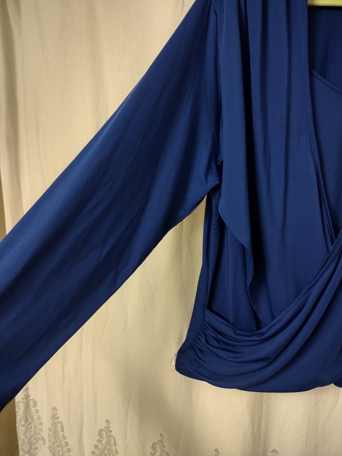 Jessica London Plus Size 26 28 Royal Blue Surplic… - image 5