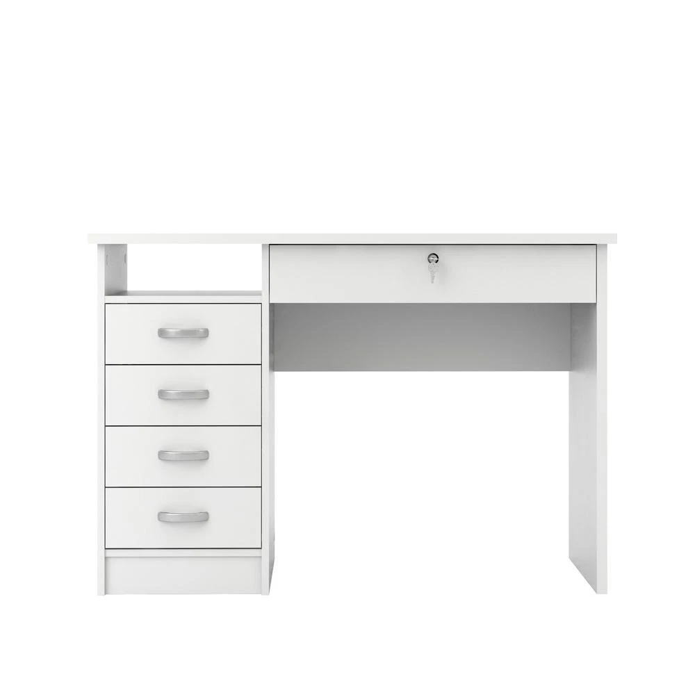 Tvilum Walden Desk with 5 Drawers White eBay