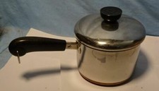 * Vintage - REVERE WARE Copper Bottom - 1 1/2 QUART Sauce Pan w LID - SIZE **