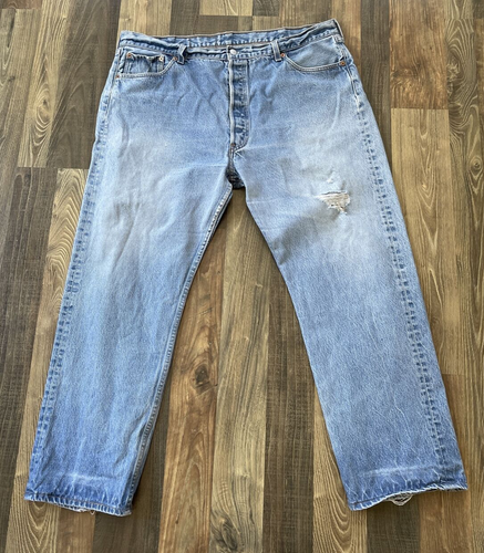 Jeans Levis 501xx Botón Mosca Envejecido W40 L27 #653 Botón *Hecho en EE. UU. - Imagen 10 de 15