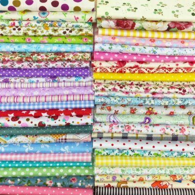 	200 Lot 4X 4 Quilting Fabric Colors Cotton Sewing Supplies Patchwork New	