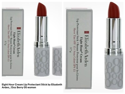 2 PACK Eight Hour Cream Lip Protectant Stick by Elizabeth Arden, .13oz Berry 05