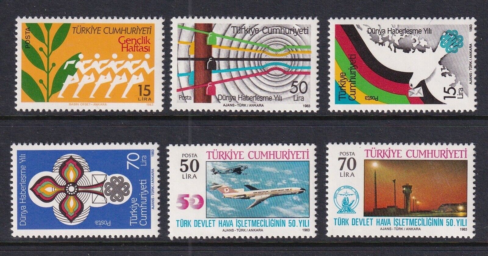 New 5 ☆ very popular mail order Turkey Mint Stamps MNH Sc#2248-2253