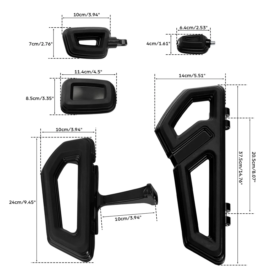 Pedal de freno clavijas estriberas de pasajero apto para Harley Road Glide 2000-2024 Foto 3 de 4