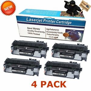 4PK CF280A 80A Black Toner Cartridge For HP LaserJet Pro 400 M401n M401dn M425dn 
