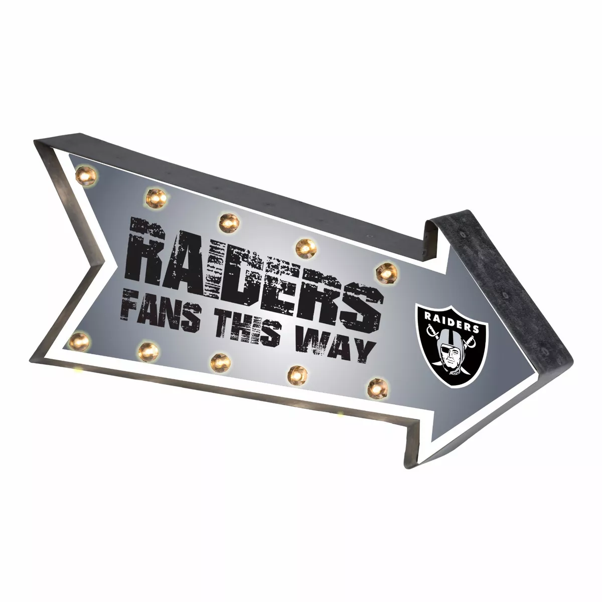Raiders light clearance up sign
