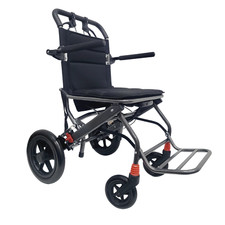 Ultra-Light Folding Travel Wheelchair 18" Seat with Handbrake 220lb Capacity