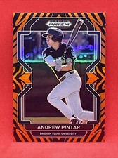 2022 Prizm Draft Picks Baseball Andrew Pintar base TIGER STRIPE Prizm 60/99