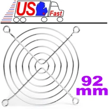92mm/3.5"in/9.2cm Metal Wire Box/Case Fan Grill/Finger Guard/Cover{SILVER/CHROME