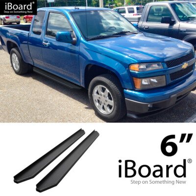 APS Running Board Black 6'' Fit Colorado Canyon Extended Cab 04-12
