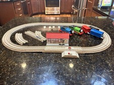 Thomas Trackmaster Track Lot 2009/2011 Toy 15 Pc Tan W 2 Trains And 3 Cars