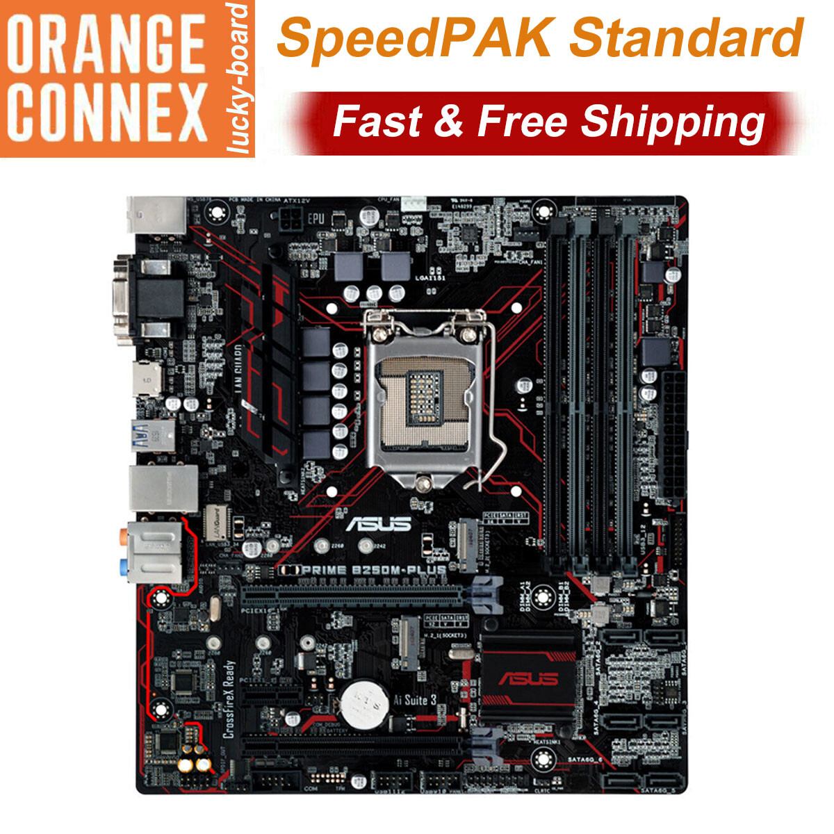 ASUS PRIME B250M-PLUS LGA 1151 DDR4 USB 2.0 PS/2 Multi-GPU ATX Motherboard