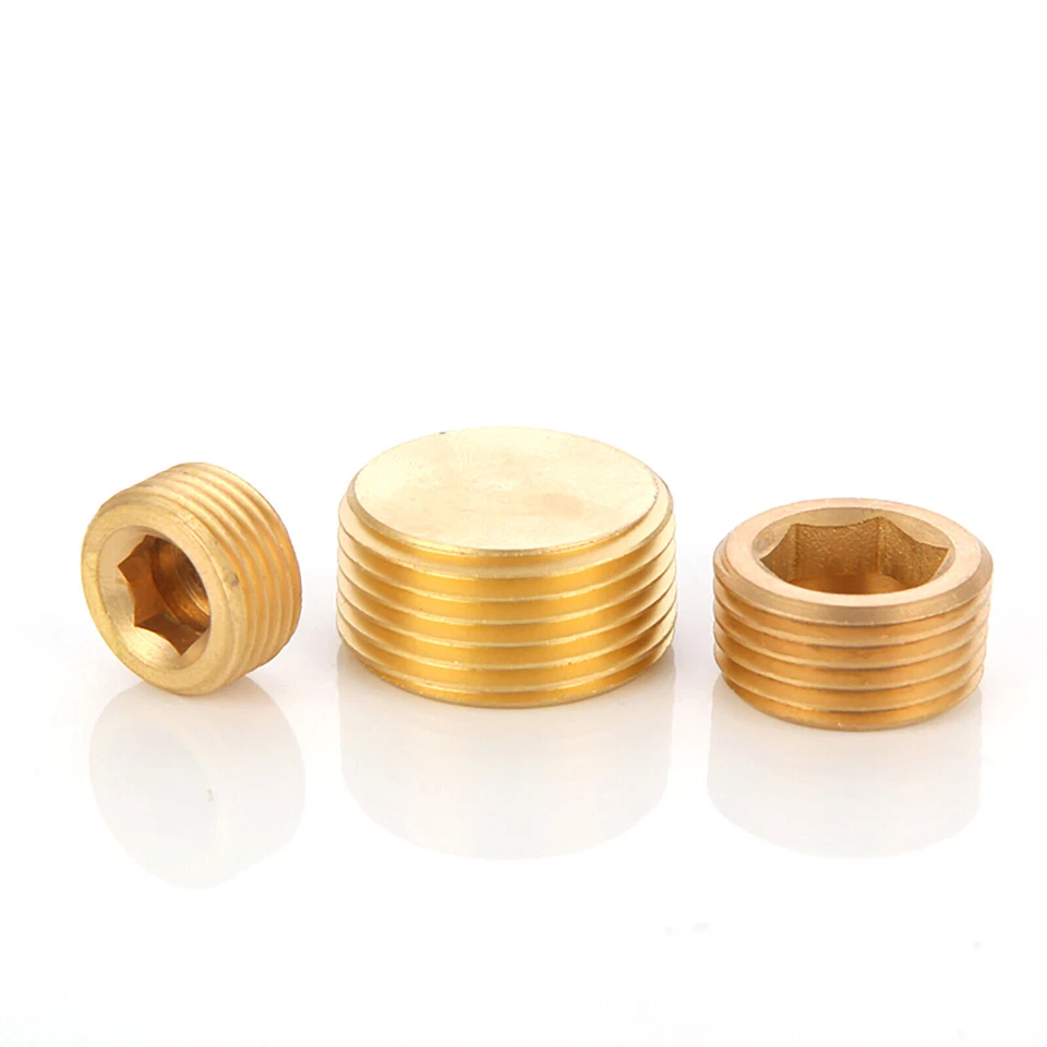 1/8" 1/4" 3/8" 1/2" 3/4" 1"Male BSP Brass Plug Allen Key Countersunk Hex Socket - Image 3 of 3