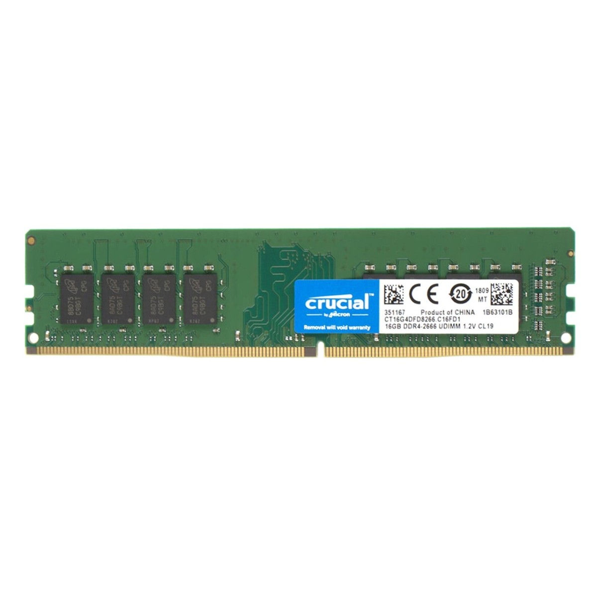 Kingston 8gb Ddr4 8gb Crucial 16GB DDR4 2666MHz PC4-21300 CL19 Non