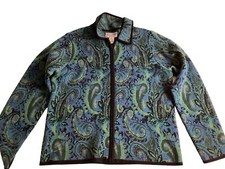 Pendleton Multicolored Full Zip Jacket 100 Wool Women  s Size Medium